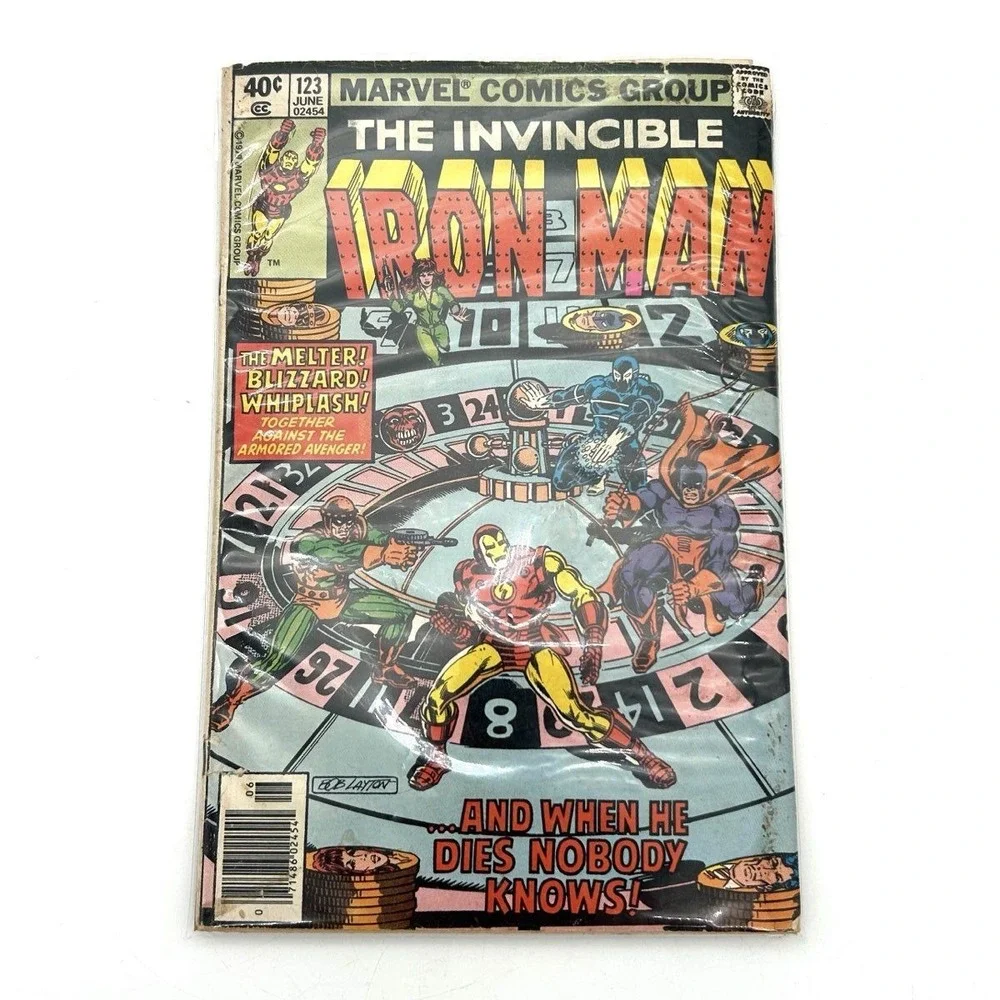 Invincible Iron Man #123 Marvel 1979 Melter Blizzard Whiplash Bob Layton Art